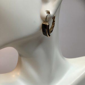 Black and Gold Toned Earrings